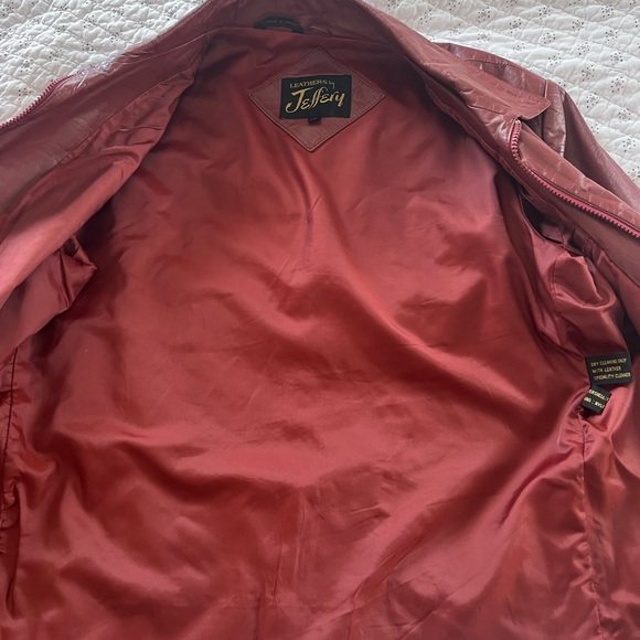 Vintage Jeffery genuine Leather Jacket in Redish Brown - Picture 3 of 10